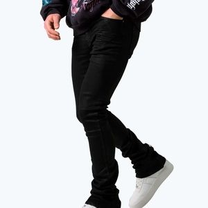 MNML Size 40 Skinny Demin Jeans - Waxed Black